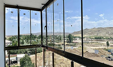 cam balkon, çift cam balkon, ısı yalıtımlı cam balkon, gaziantep cam balkon